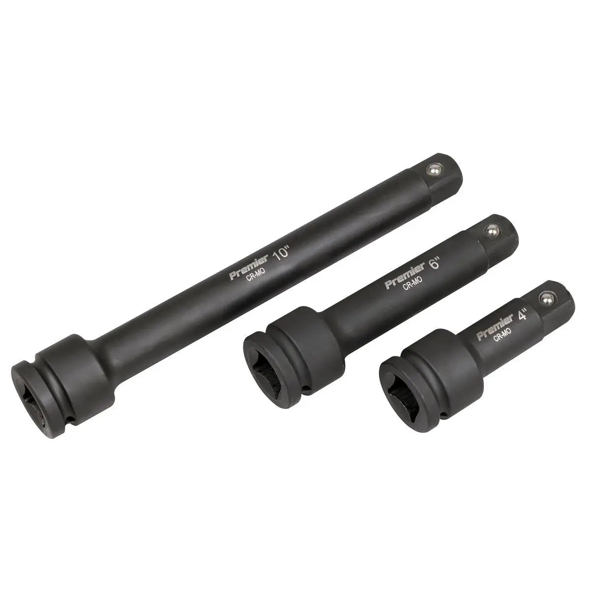 Sealey Premier Impact Extension Bar Set 3/4"Sq Drive 3pc  White Rose Tools