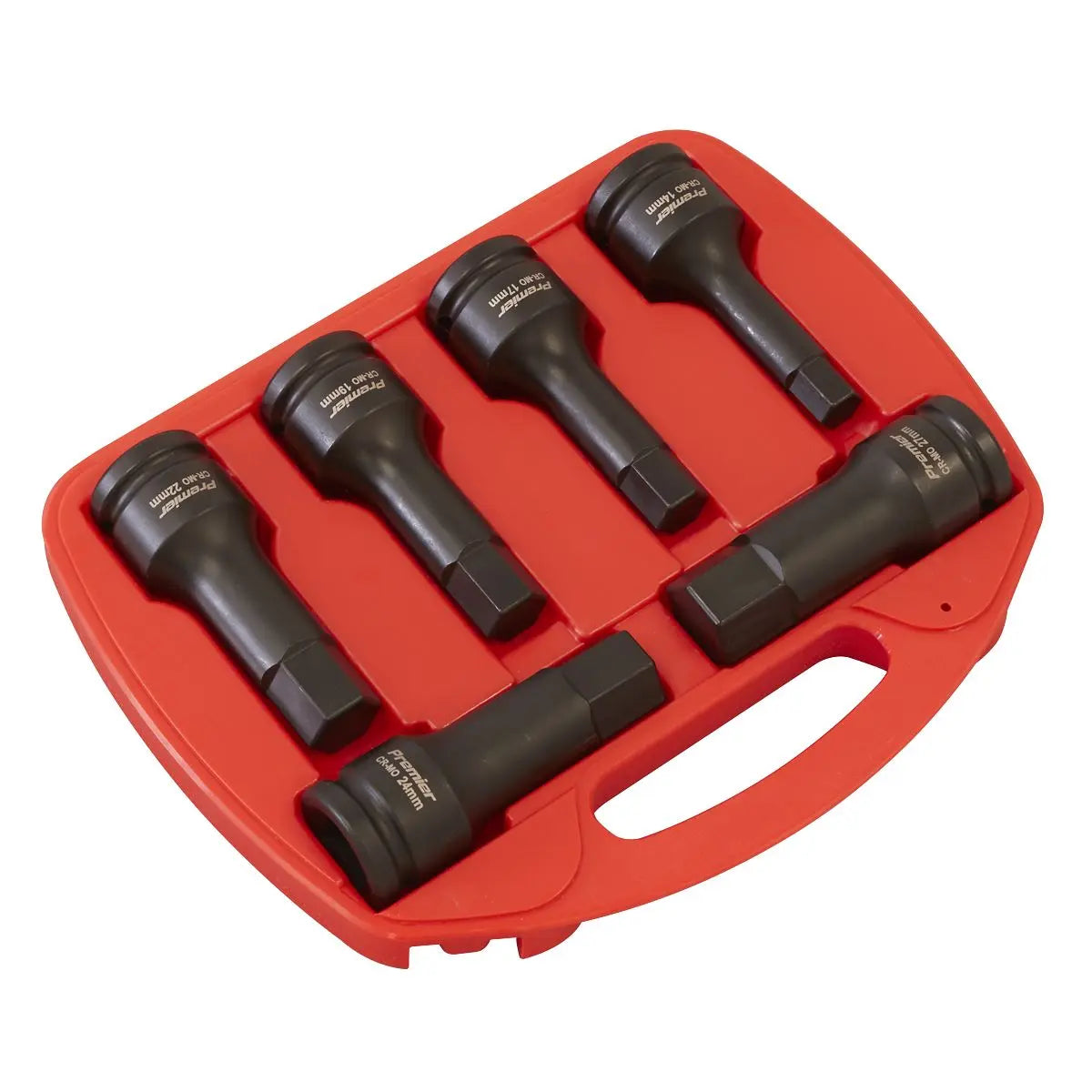 Sealey Premier Impact Hex Socket Bit Set 6pc 3/4"Sq Drive 