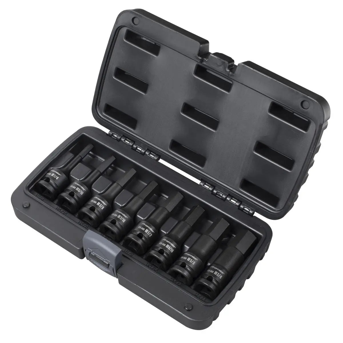 Sealey Premier Impact Hex Socket Bit Set 8pc 1/2"Sq Drive - Imperial  White Rose Tools