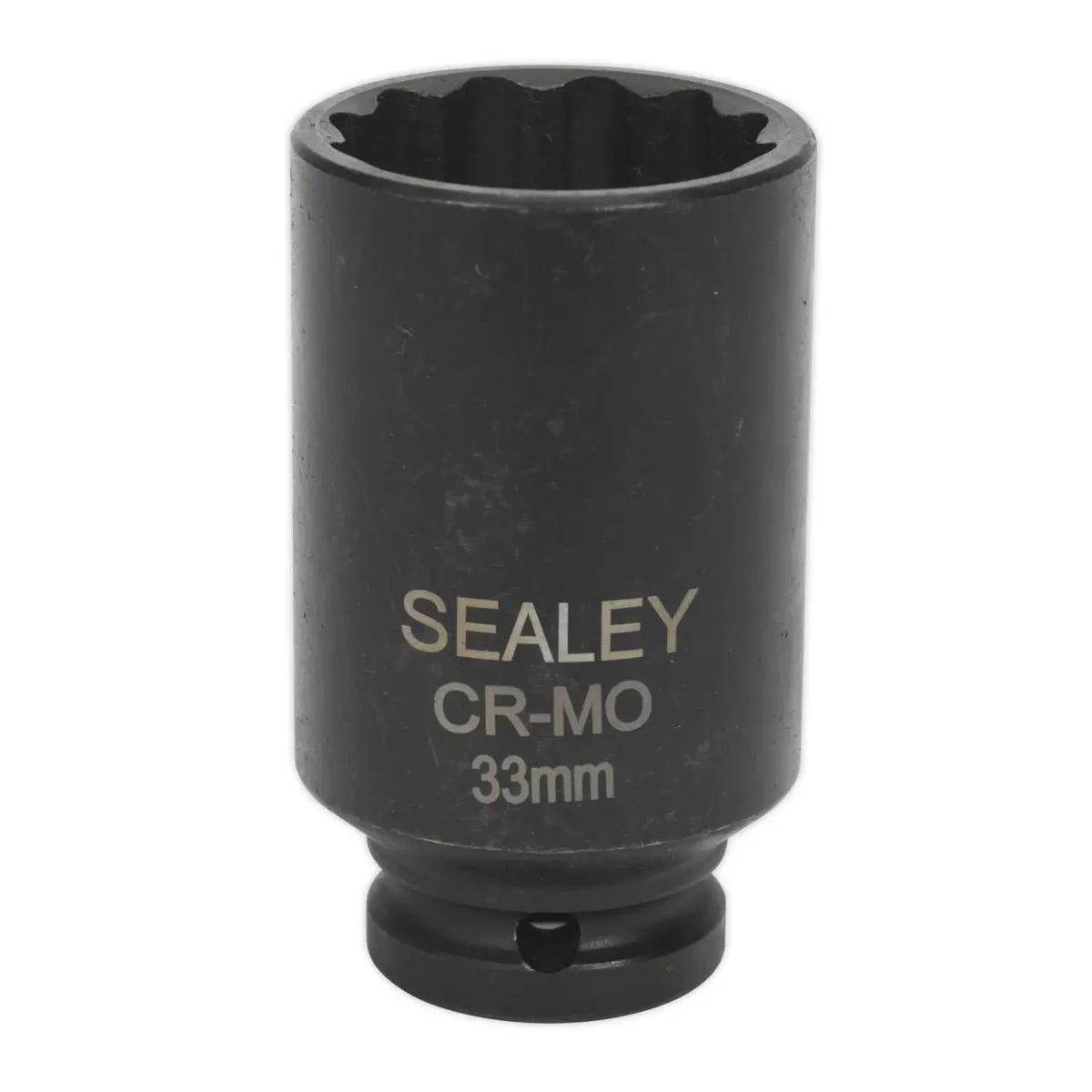 Sealey Premier Impact Socket 33mm Bi-Hex Deep 1/2"Sq Drive 