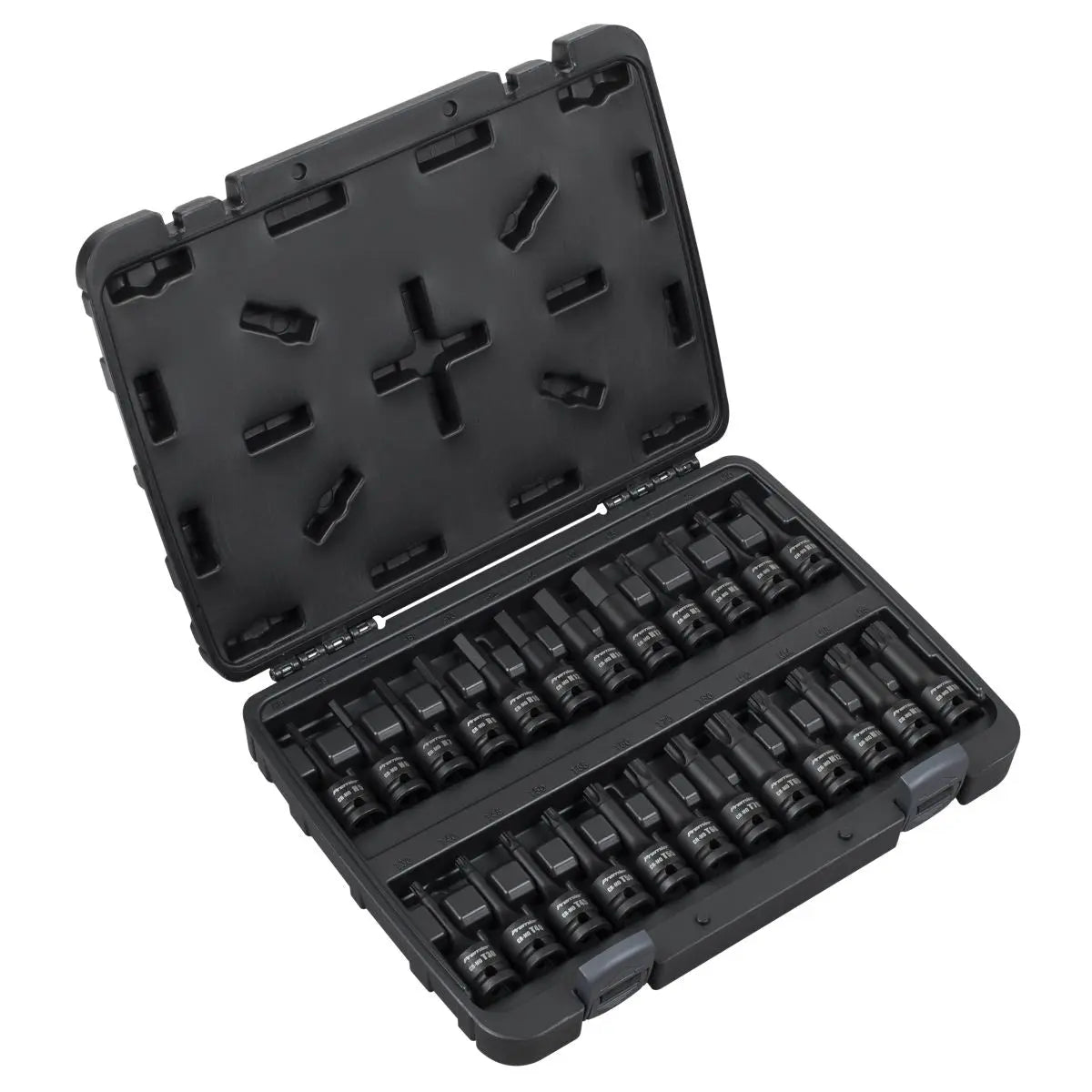 Sealey Premier Impact Socket Bit Set 1/2"Sq Drive 24pc Hex/TRX-Star*/Spline  White Rose Tools
