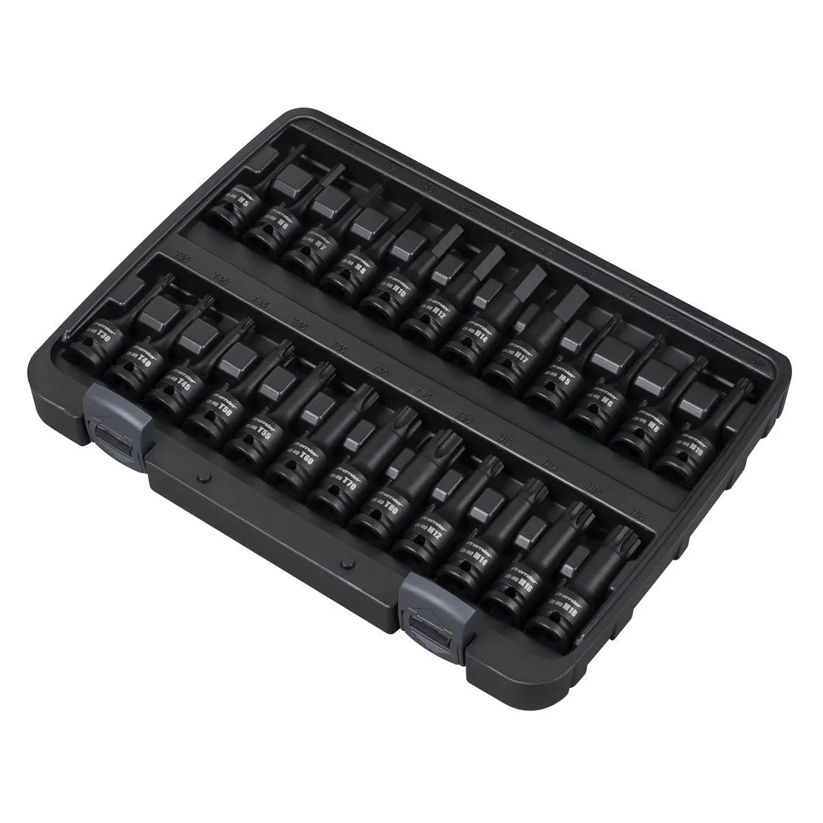 Sealey Premier Impact Socket Bit Set 1/2"Sq Drive 24pc Hex/TRX-Star*/Spline  White Rose Tools