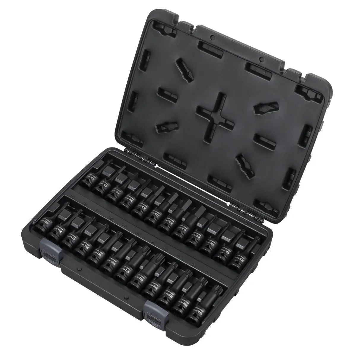 Sealey Premier Impact Socket Bit Set 1/2"Sq Drive 24pc Hex/TRX-Star*/Spline  White Rose Tools
