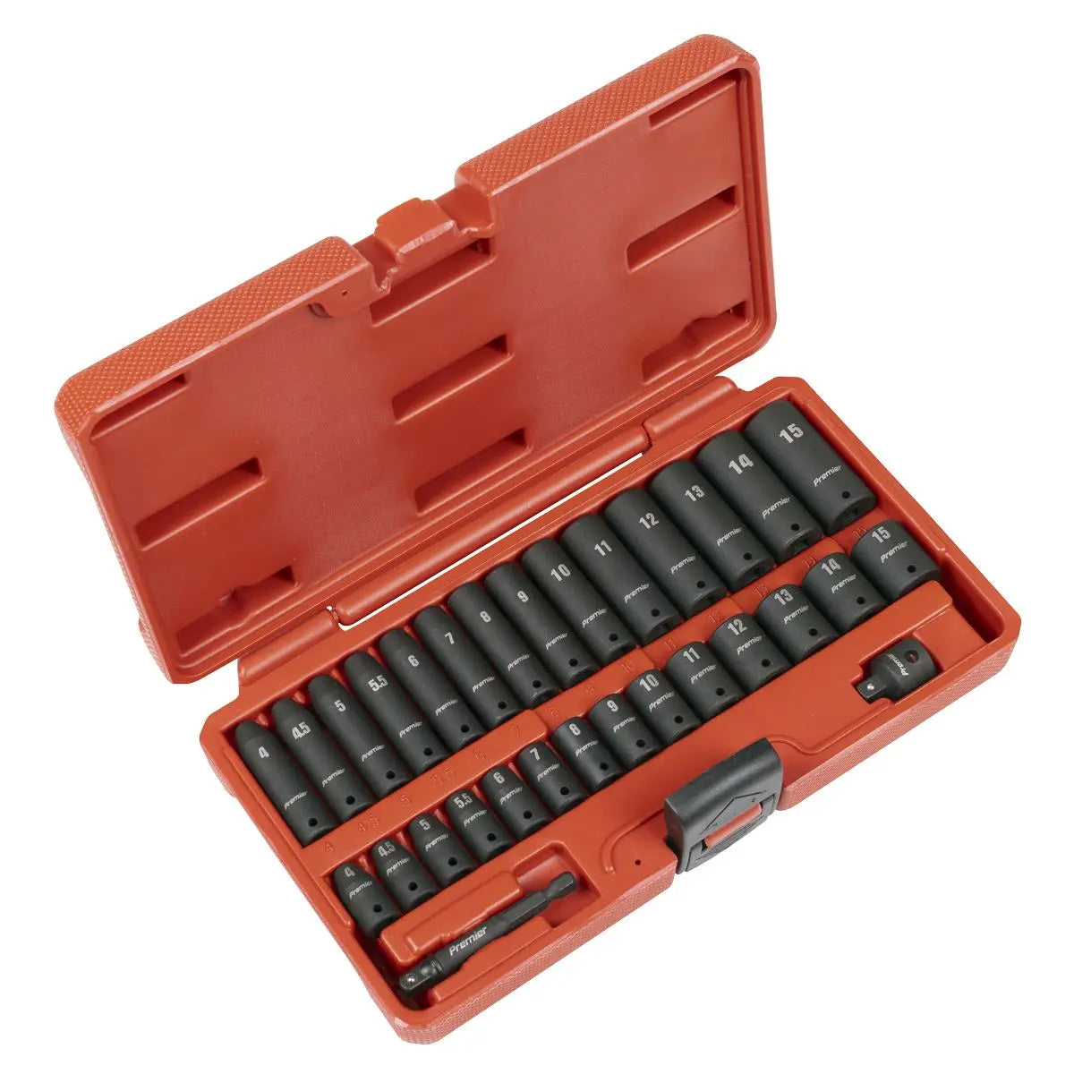 Sealey Premier Impact Socket Set 1/4"Sq Drive 30pc  White Rose Tools