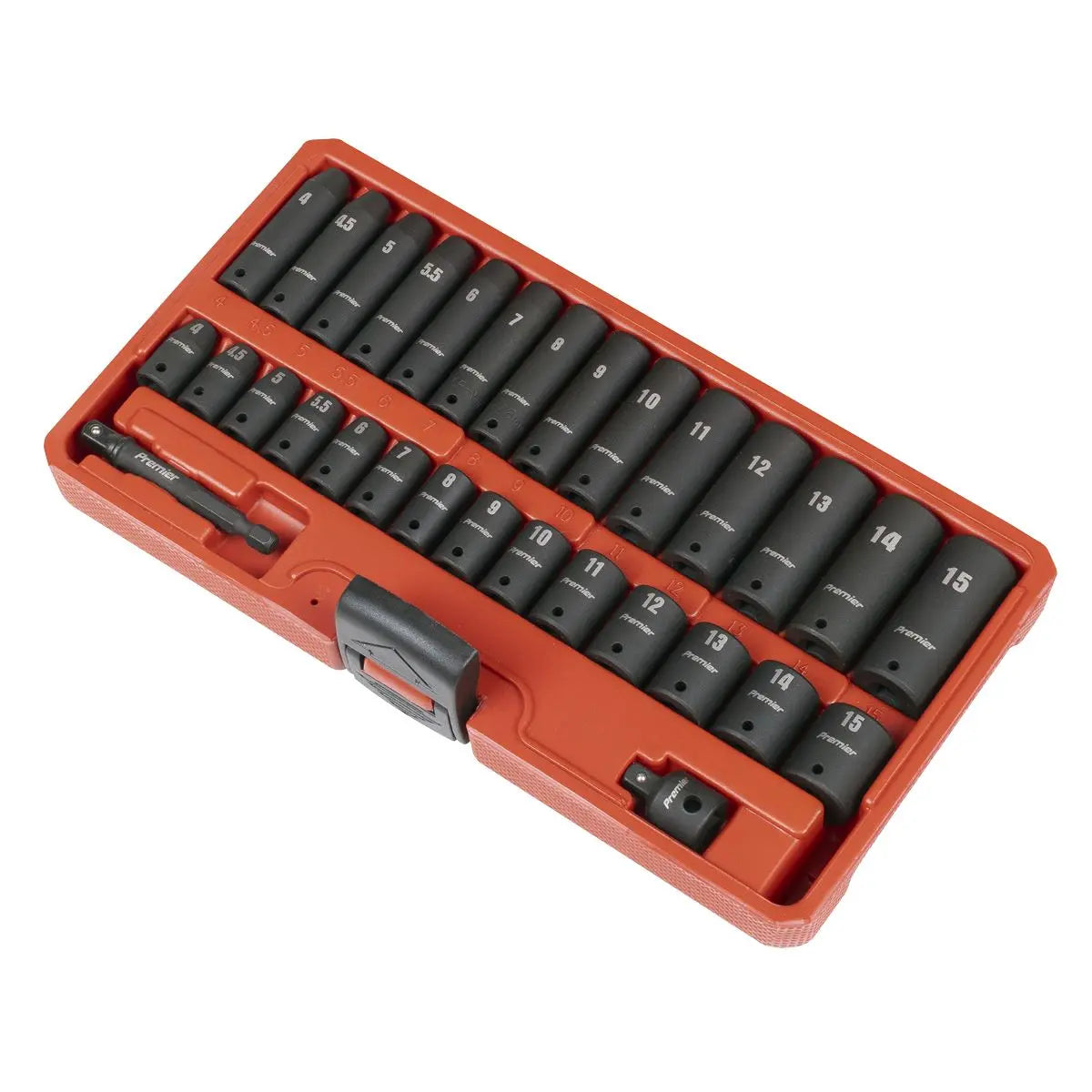 Sealey Premier Impact Socket Set 1/4"Sq Drive 30pc  White Rose Tools