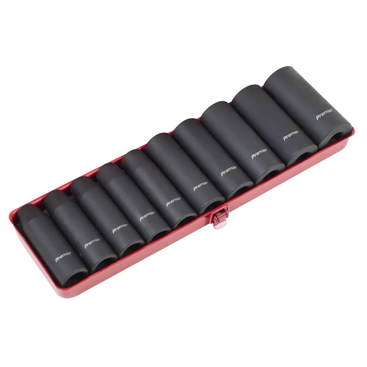 Sealey Premier Impact Socket Set 10pc 1/2"Sq Drive Deep Metric 