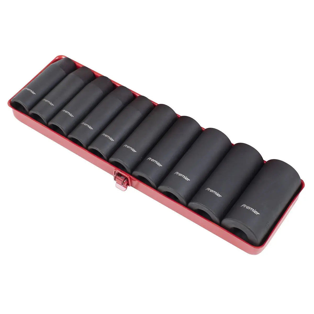 Sealey Premier Impact Socket Set 10pc 1/2"Sq Drive Deep Metric 