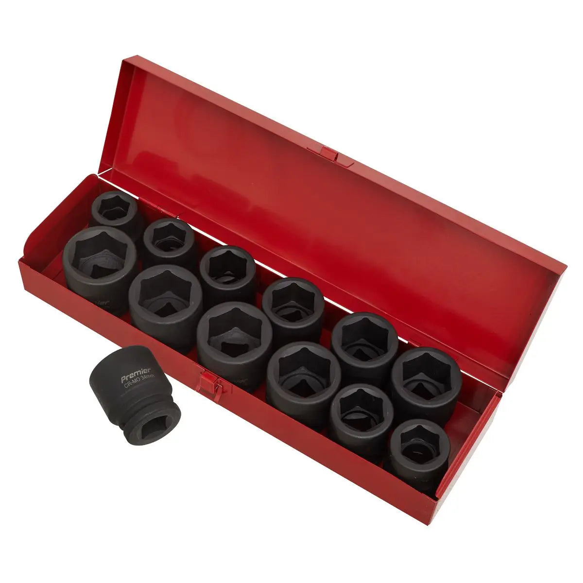 Sealey Premier Impact Socket Set 13pc 3/4"Sq Drive Metric/Imperial 