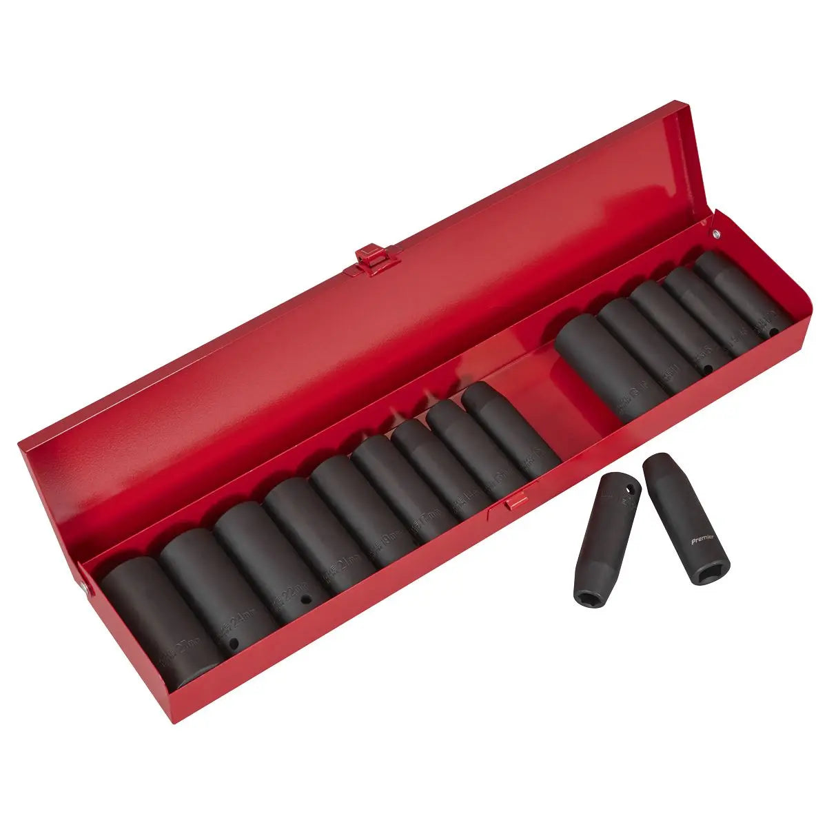 Sealey Premier Impact Socket Set 16pc Deep 1/2"Sq Drive Metric/Imperial 