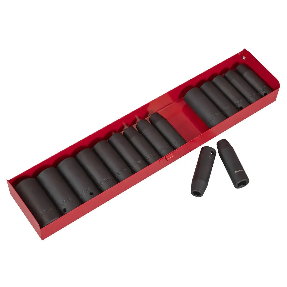 Sealey Premier Impact Socket Set 16pc Deep 1/2"Sq Drive Metric/Imperial 