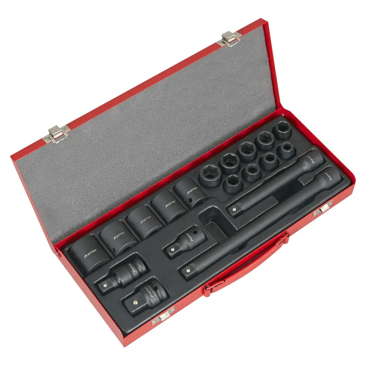 Sealey Premier Impact Socket Set 19pc 1/2"Sq Drive Metric 