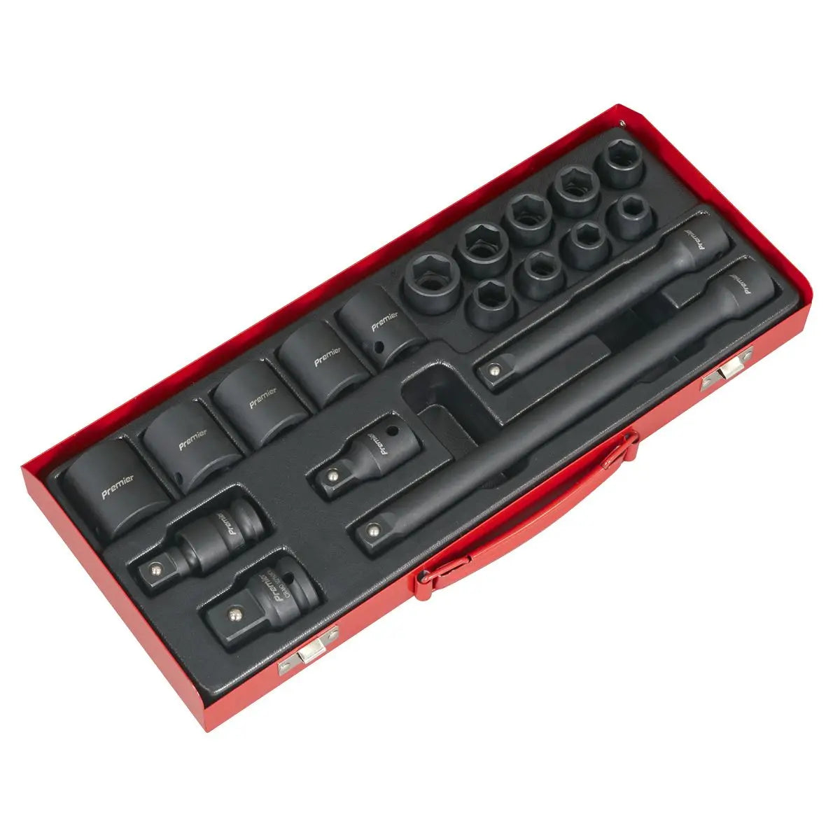 Sealey Premier Impact Socket Set 19pc 1/2"Sq Drive Metric 