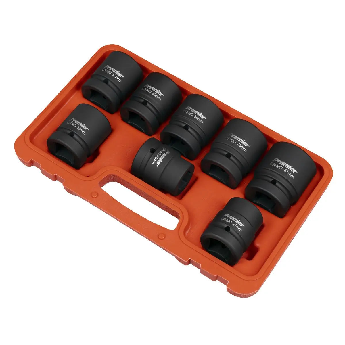 Sealey Premier Impact Socket Set 1"Sq Drive 8pc  White Rose Tools