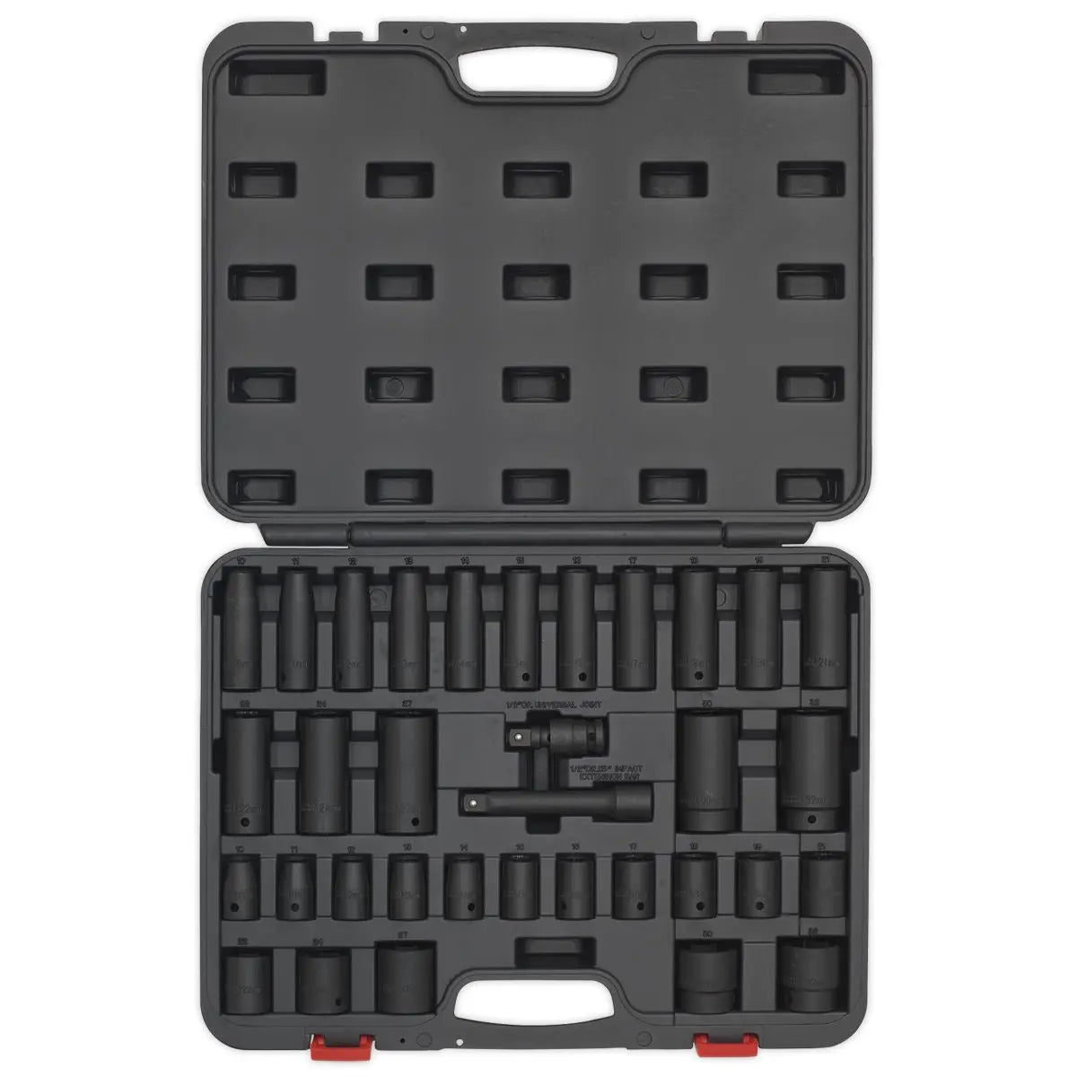 Sealey Premier Impact Socket Set 34pc 1/2"Sq Drive Metric 