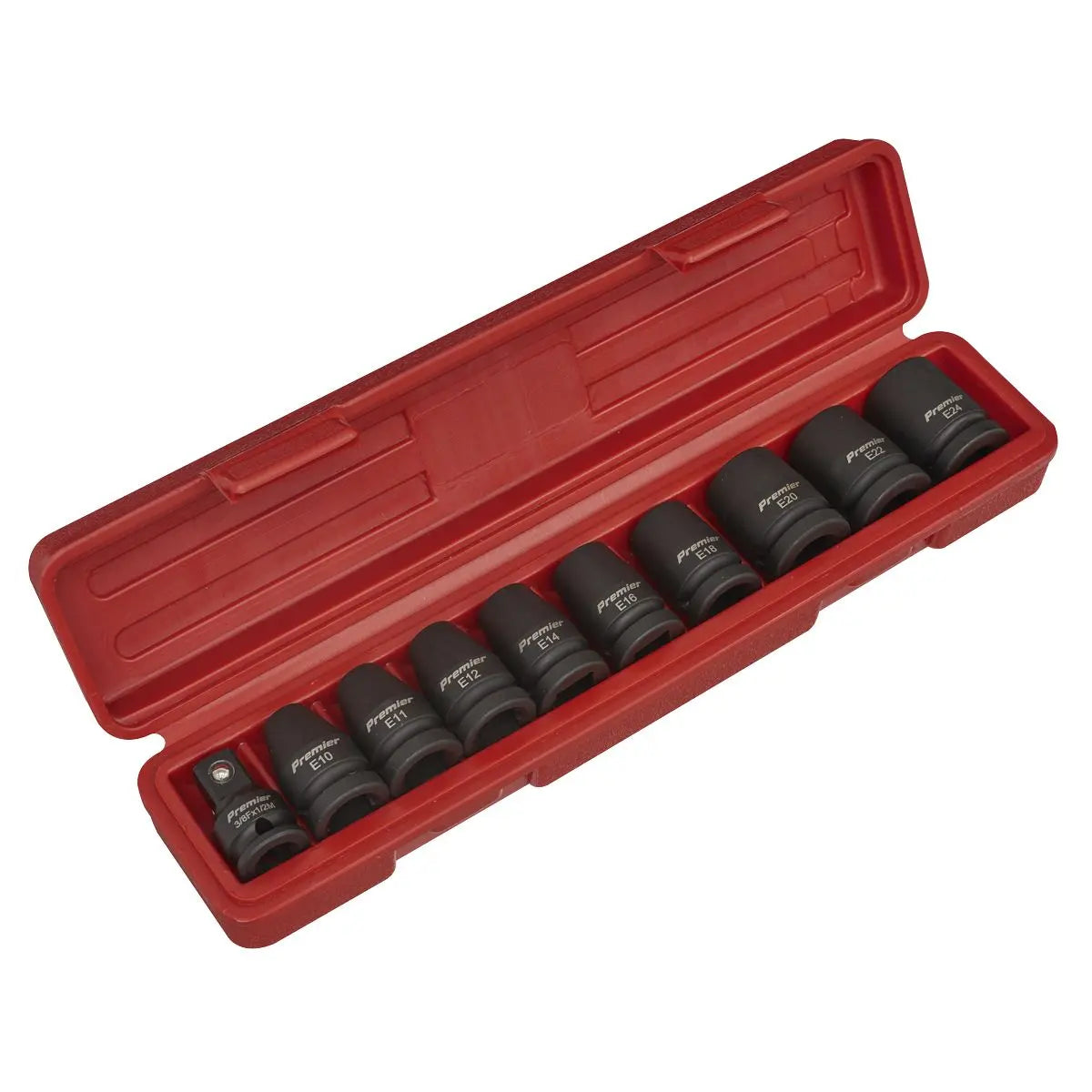 Sealey Premier Impact TRX-Star* Female Socket Set 10pc 1/2"Sq Drive 