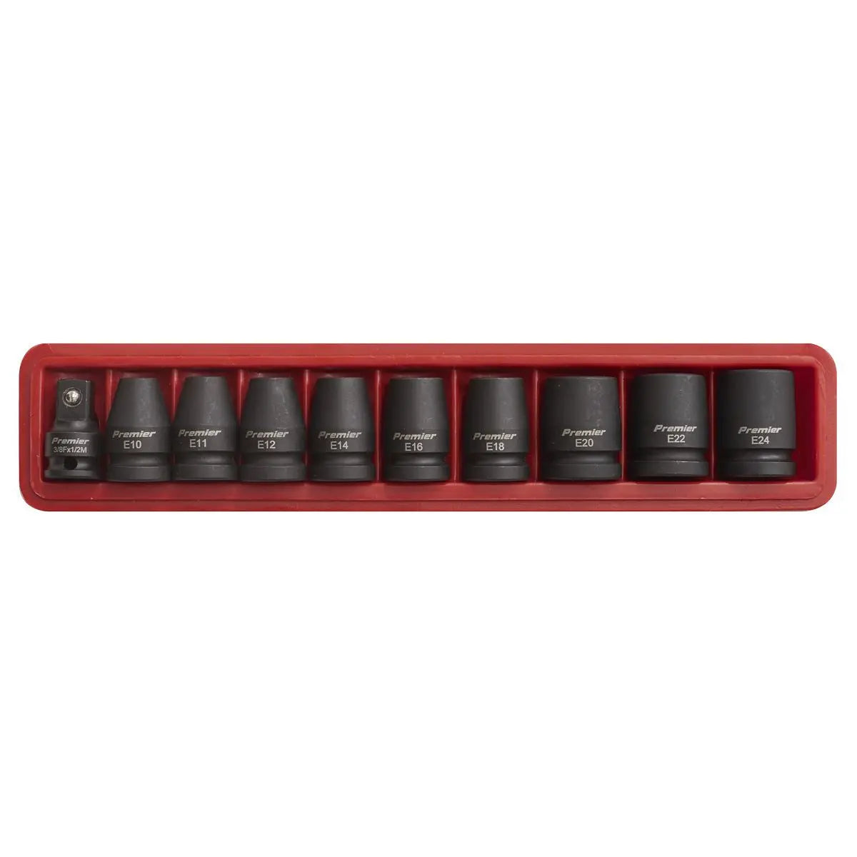 Sealey Premier Impact TRX-Star* Female Socket Set 10pc 1/2"Sq Drive 