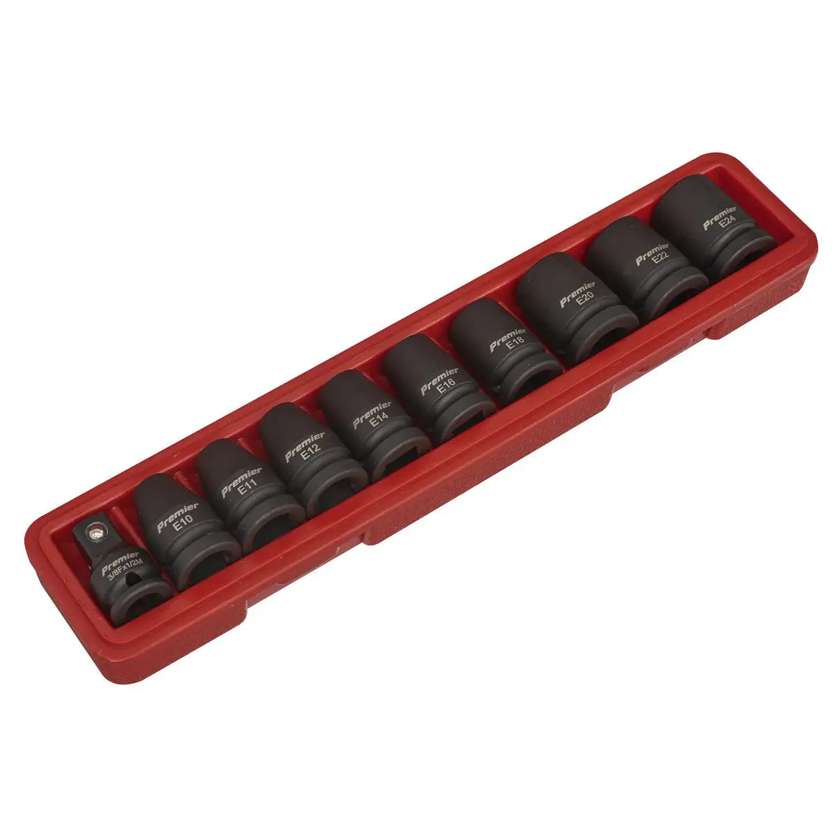Sealey Premier Impact TRX-Star* Female Socket Set 10pc 1/2"Sq Drive 