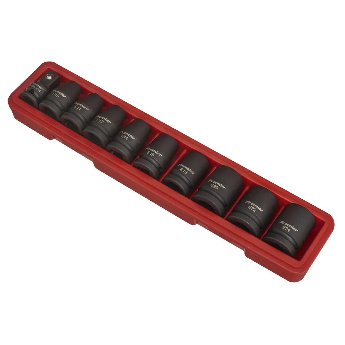 Sealey Premier Impact TRX-Star* Female Socket Set 10pc 1/2"Sq Drive 
