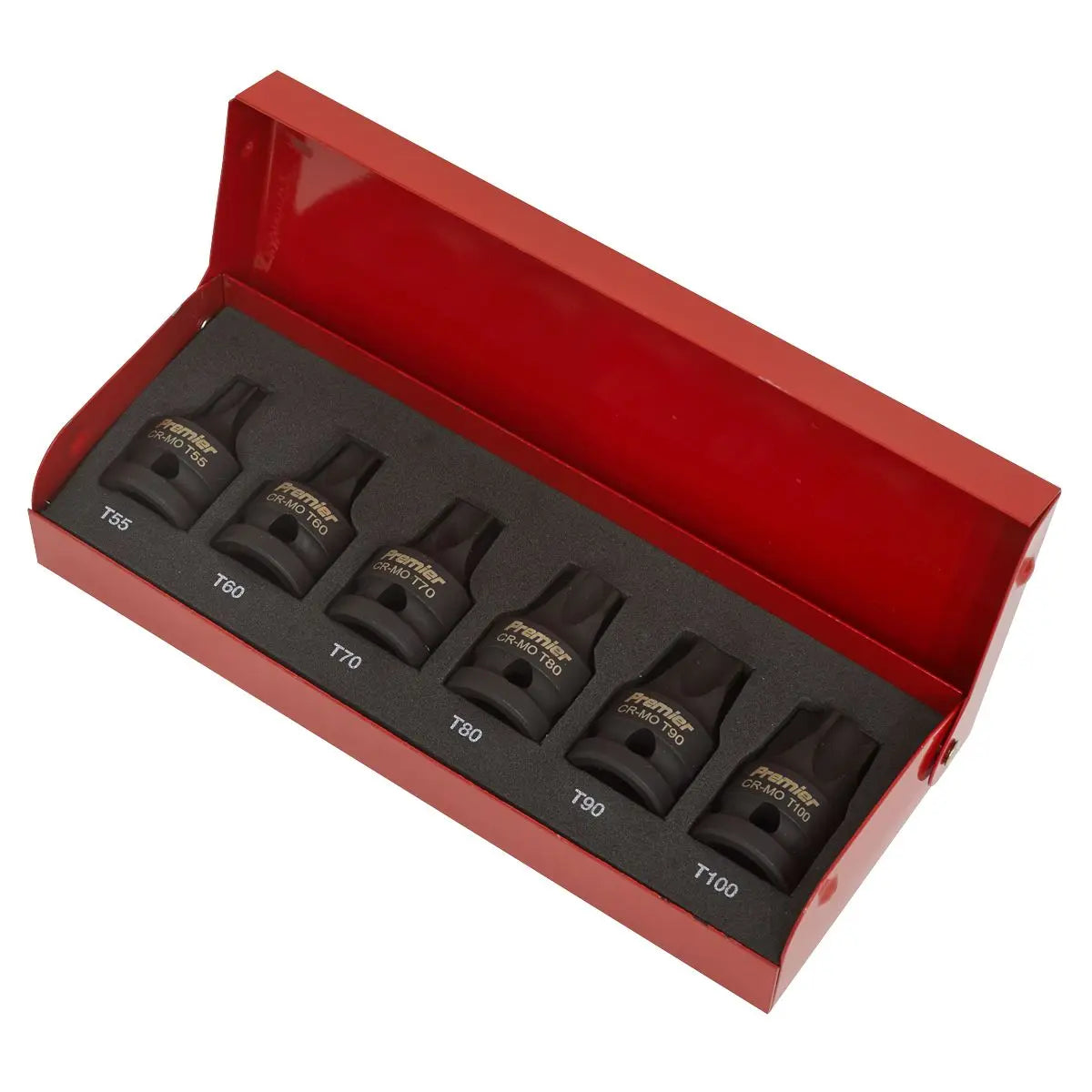 Sealey Premier Impact TRX-Star* Socket Bit Set 6pc 1/2"Sq Drive 