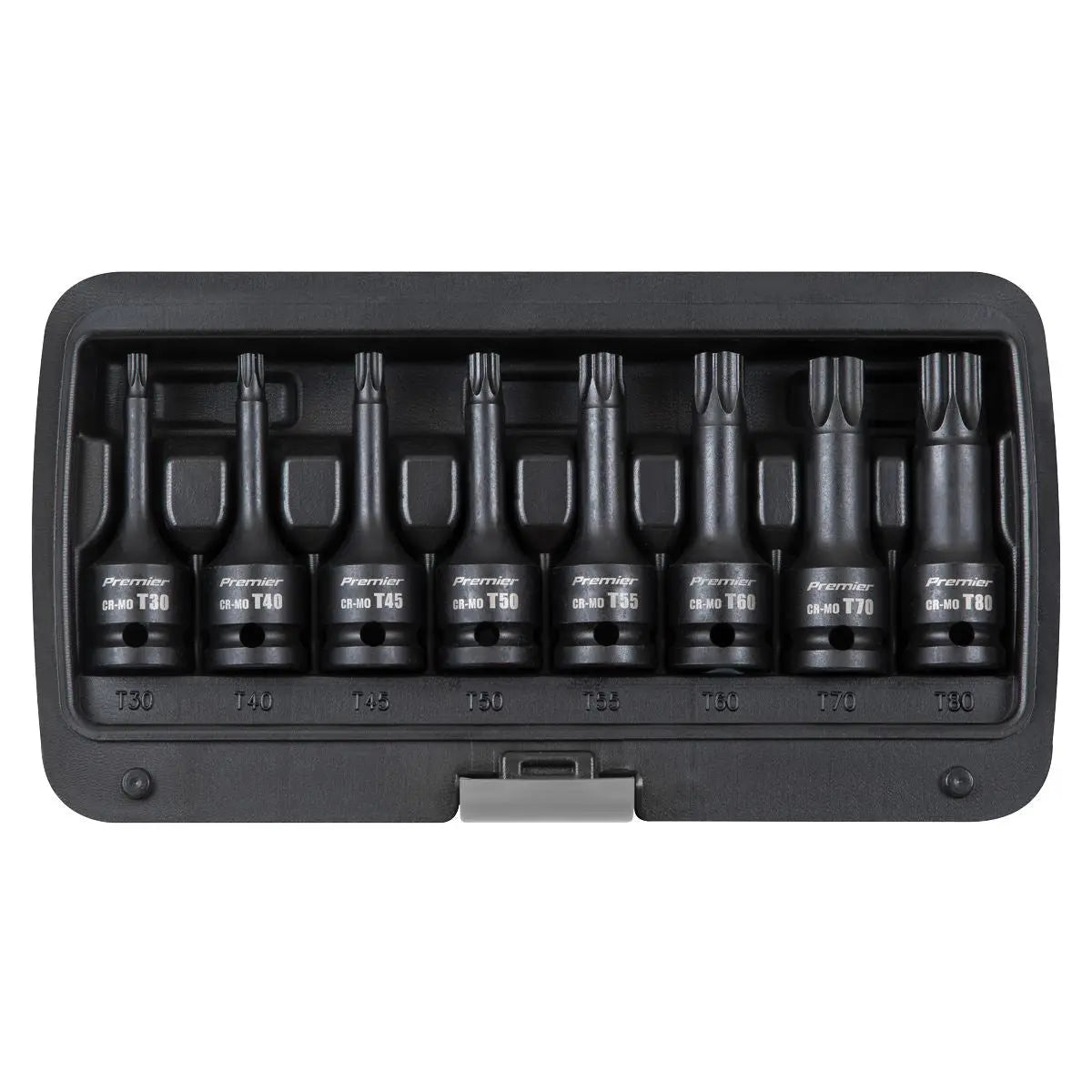 Sealey Premier Impact TRX-Star* Socket Bit Set 8pc 1/2"Sq Drive 