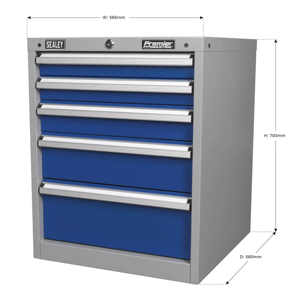Sealey Premier Industrial Cabinet Industrial 5 Drawer 