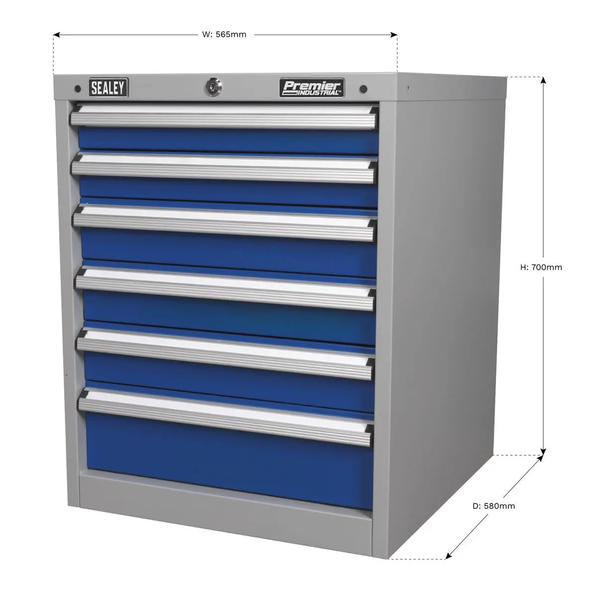 Sealey Premier Industrial Cabinet Industrial 6 Drawer 