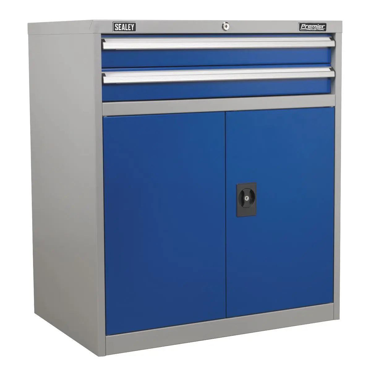 Sealey Premier Industrial Industrial Cabinet 2 Drawer & 1 Shelf Double Locker 