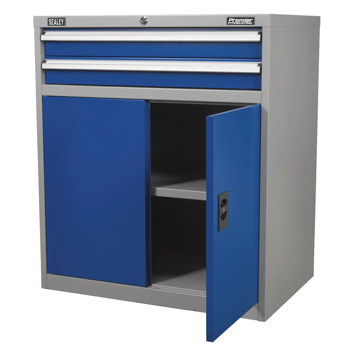 Sealey Premier Industrial Industrial Cabinet 2 Drawer & 1 Shelf Double Locker 