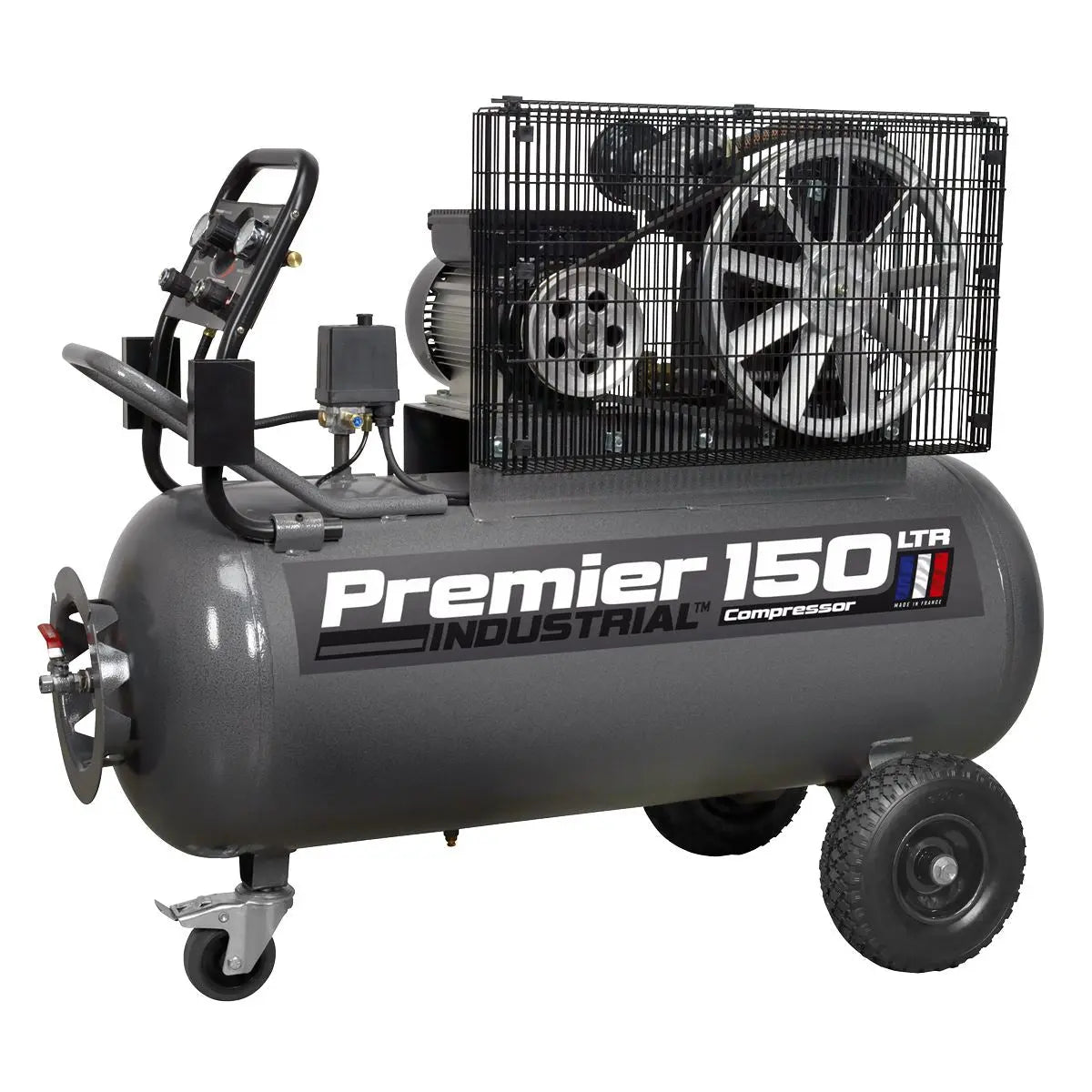 Sealey Premier Industrial Premier 150L Belt Drive Air Compressor with Front Control Panel 3hp 