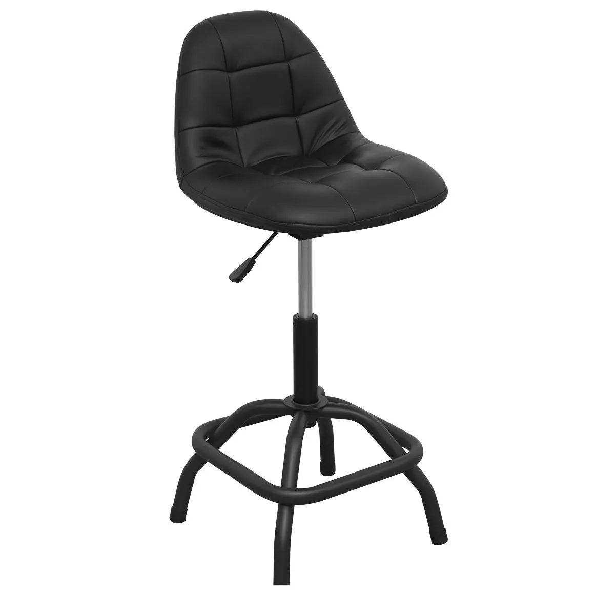 Sealey Premier Industrial Premier Industrial Pneumatic Workshop Stool with Adjustable Height Swivel Seat & Back Rest 