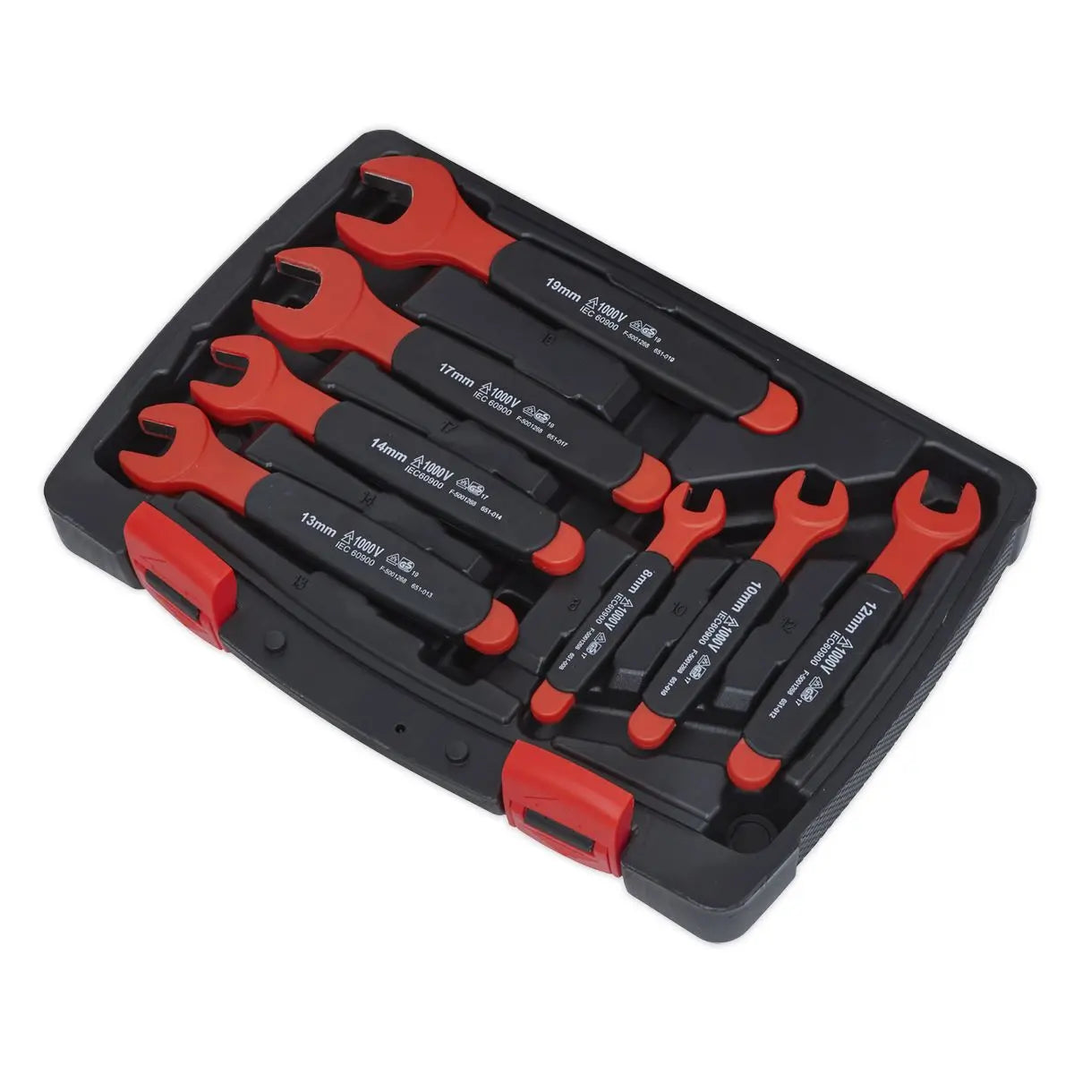 Sealey Premier Insulated Open-End Spanner Set 7pc VDE Approved 