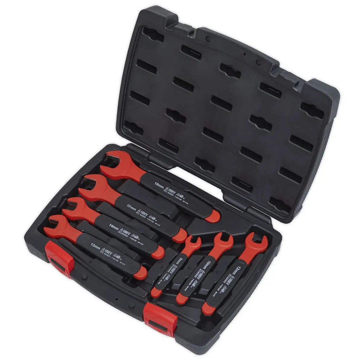 Sealey Premier Insulated Open-End Spanner Set 7pc VDE Approved 