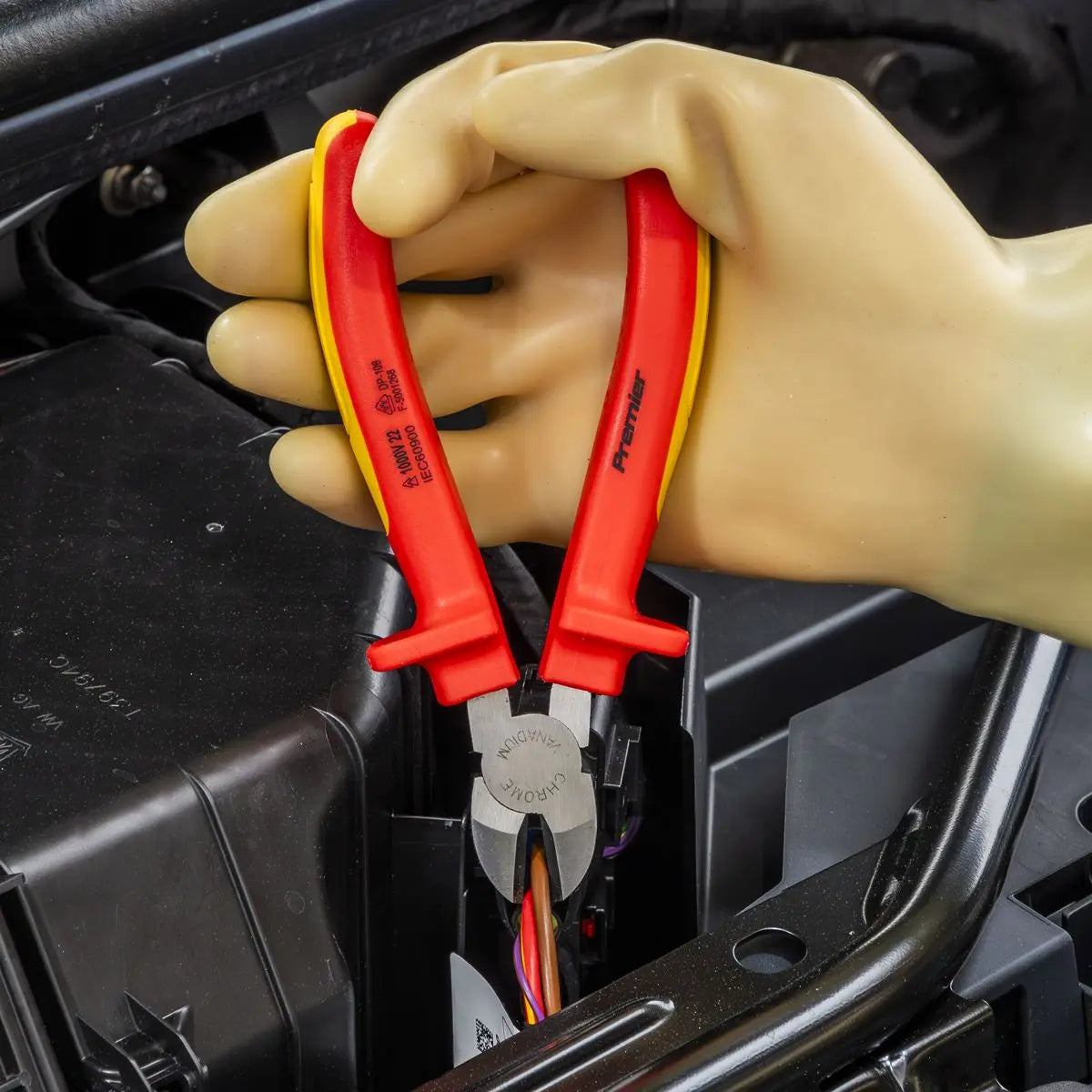Sealey Premier Insulated Pliers Set 4pc with Tool Tray - VDE Approved  White Rose Tools