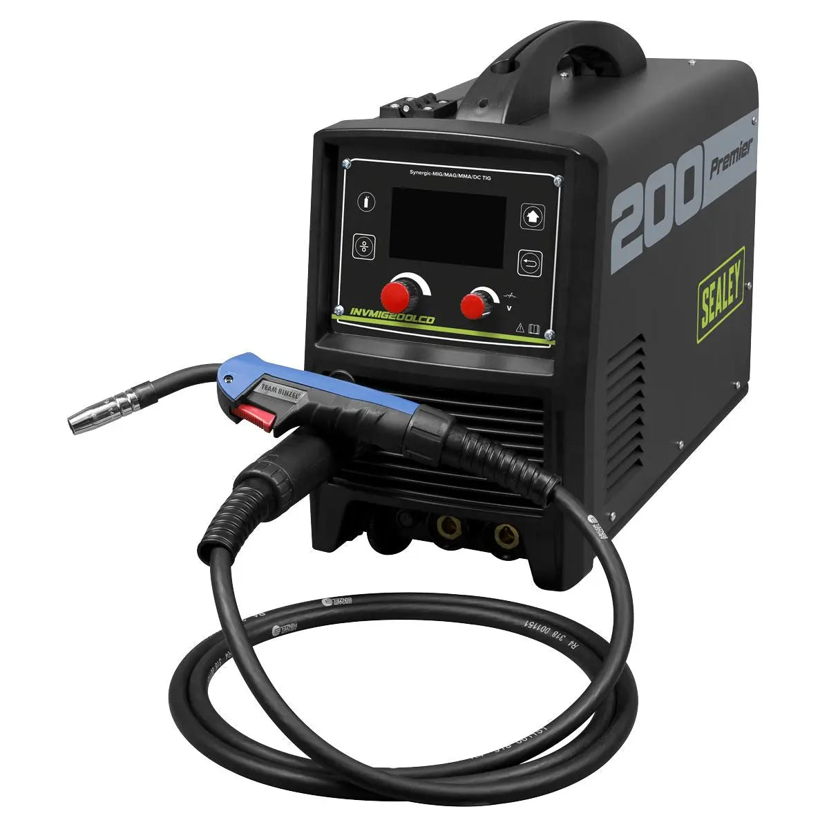 Sealey Premier Inverter Welder MIG, TIG & MMA 200A with LCD Screen 