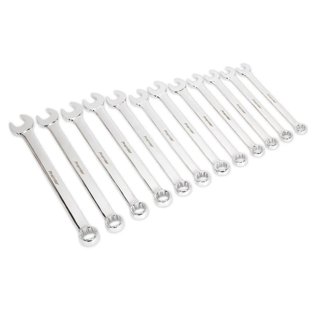 Sealey Premier Jumbo Combination Spanner Set 12pc - White Rose Tools