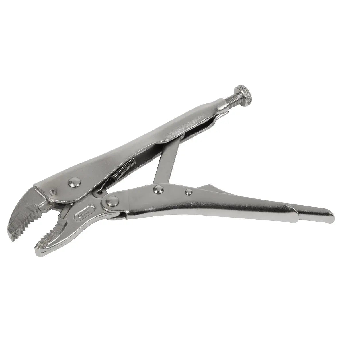 Sealey Premier Locking Pliers Curved Jaws 185mm 0-38mm Capacity 