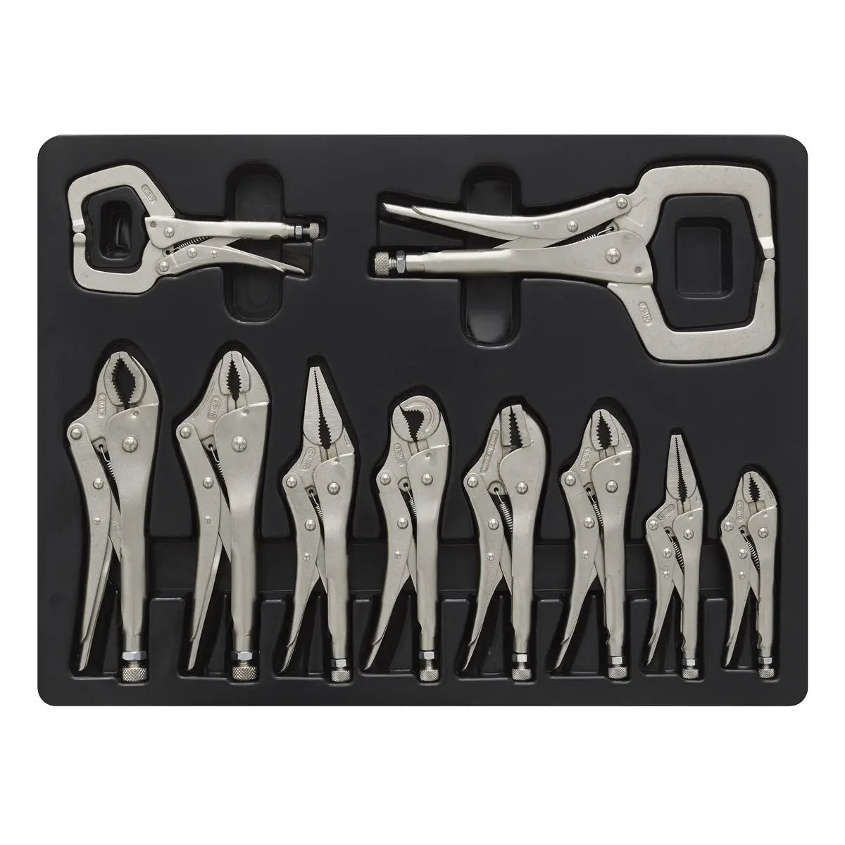 Sealey Premier Locking Pliers Set 10 Piece in Tray 