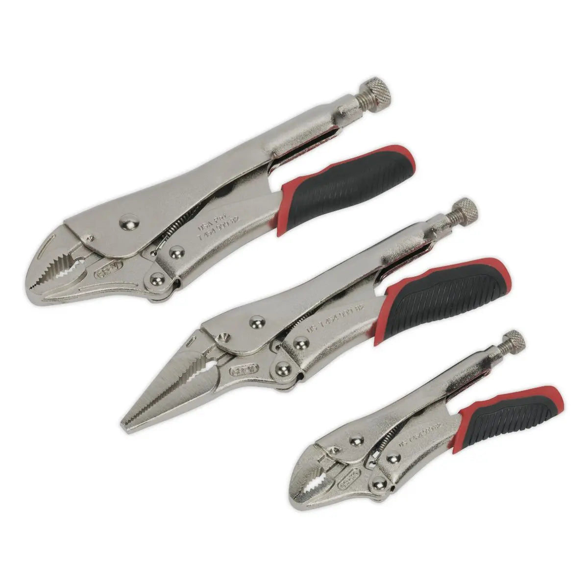 Sealey Premier Locking Pliers Set 3pc Quick Release 