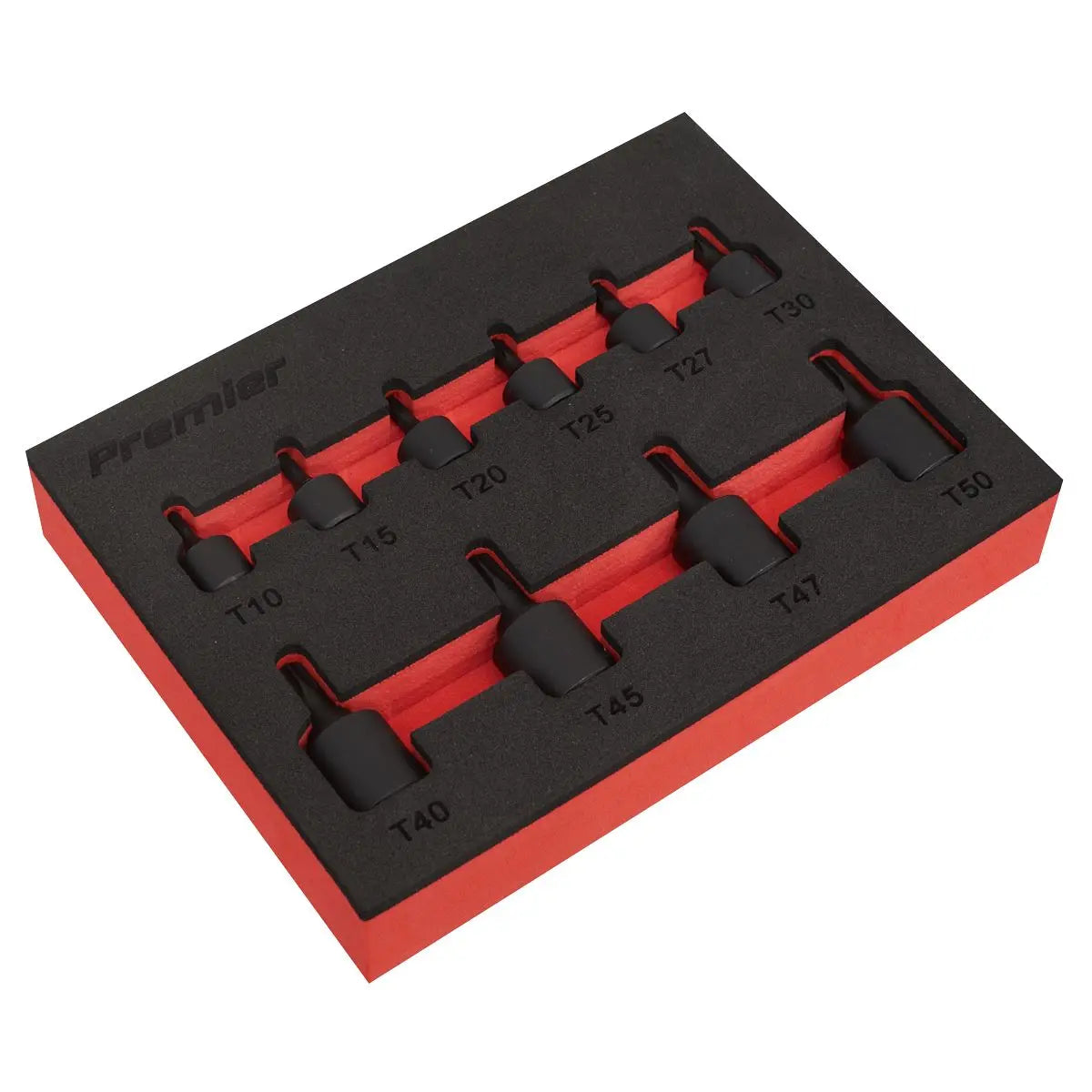 Sealey Premier Low Profile TRX-Star* Impact Socket Bit Set 1/4" & 3/8" Sq Drive 10pc 