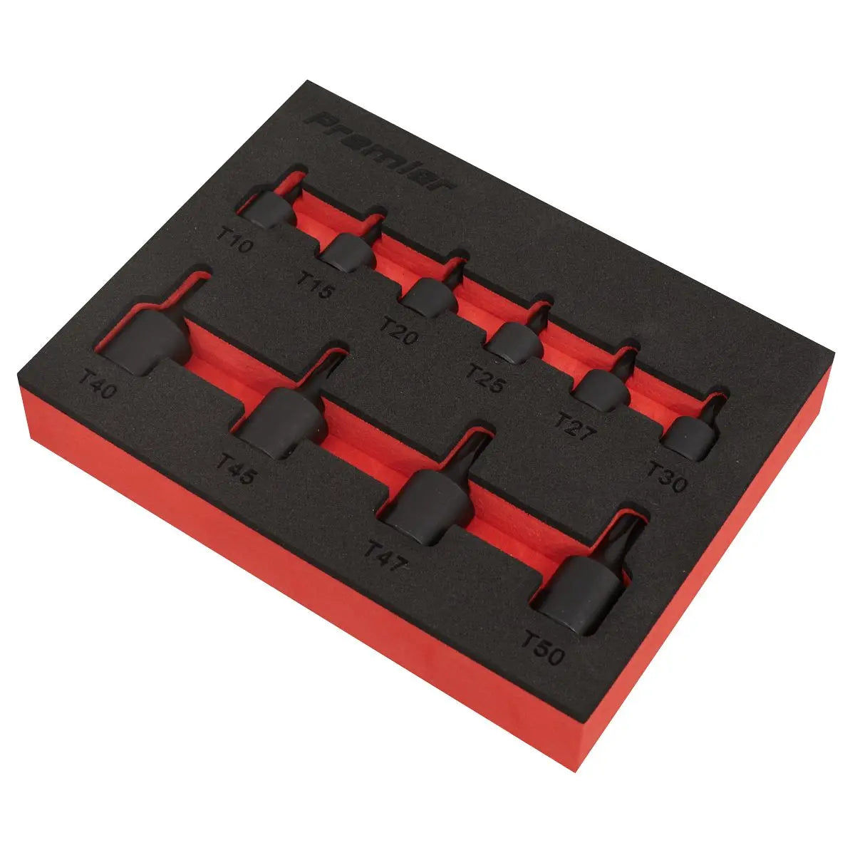 Sealey Premier Low Profile TRX-Star* Impact Socket Bit Set 1/4" & 3/8" Sq Drive 10pc 
