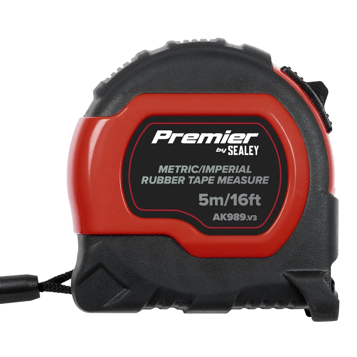 Sealey Premier Metric/Imperial Rubber Tape Measure 5m(16ft) x 19mm - Display Box of 12  White Rose Tools
