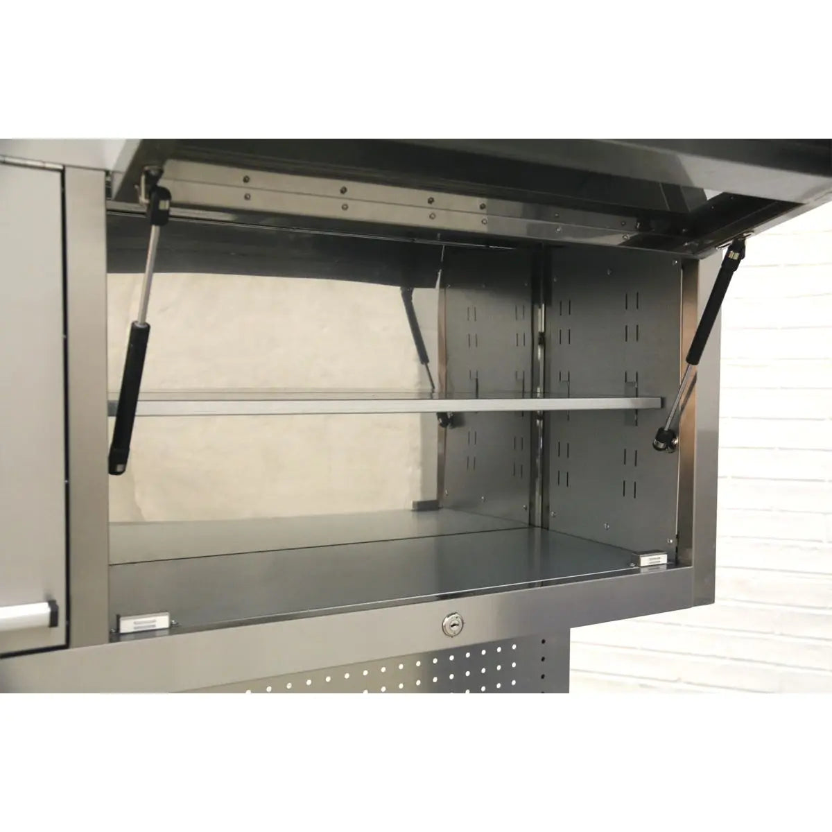 Sealey Premier Mobile Stainless Steel Tool Cabinet 10 Drawer with Backboard & 2 Wall Cupboards 