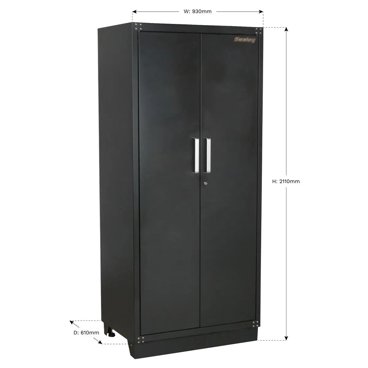 Sealey Premier Modular 2 Door Full Height Floor Cabinet 930mm Heavy-Duty 