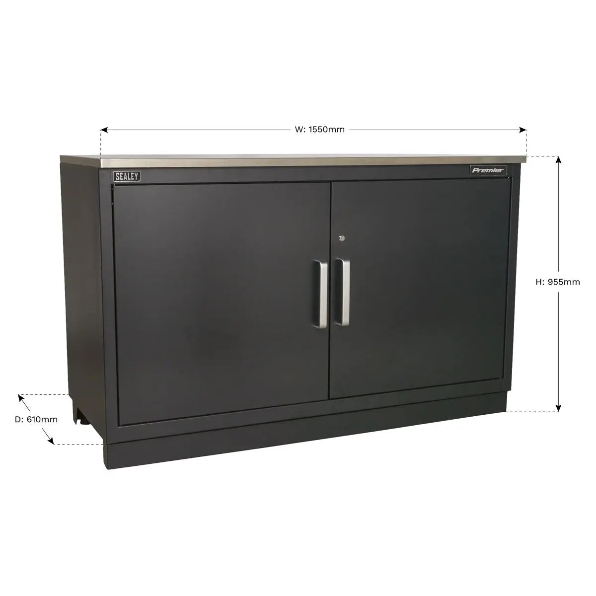 Sealey Premier Modular Floor Cabinet 2 Door 1550mm Heavy-Duty 