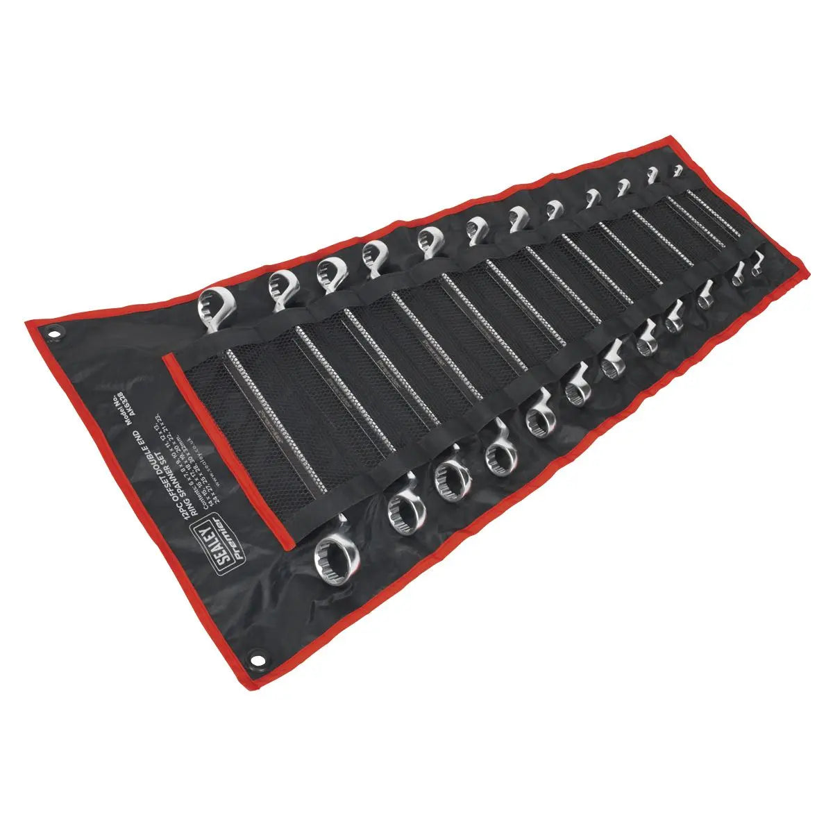 Sealey Premier Offset Double End Ring Spanner Set 12pc Metric 