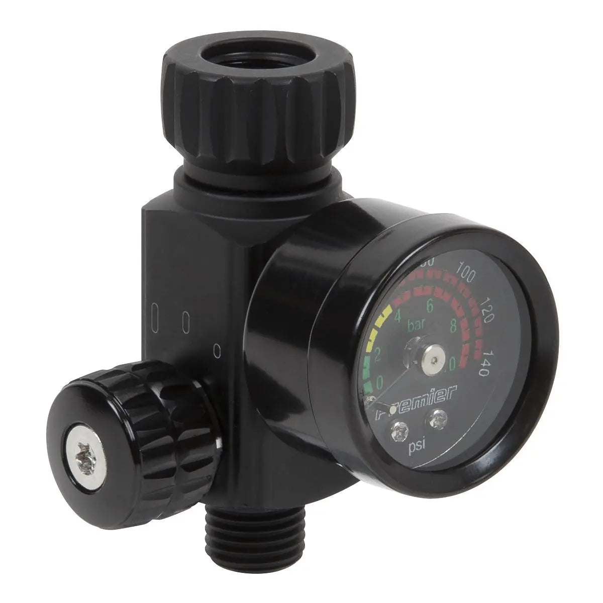 Sealey Premier On-Gun Air Pressure Regulator/Gauge with Glass Lens  White Rose Tools