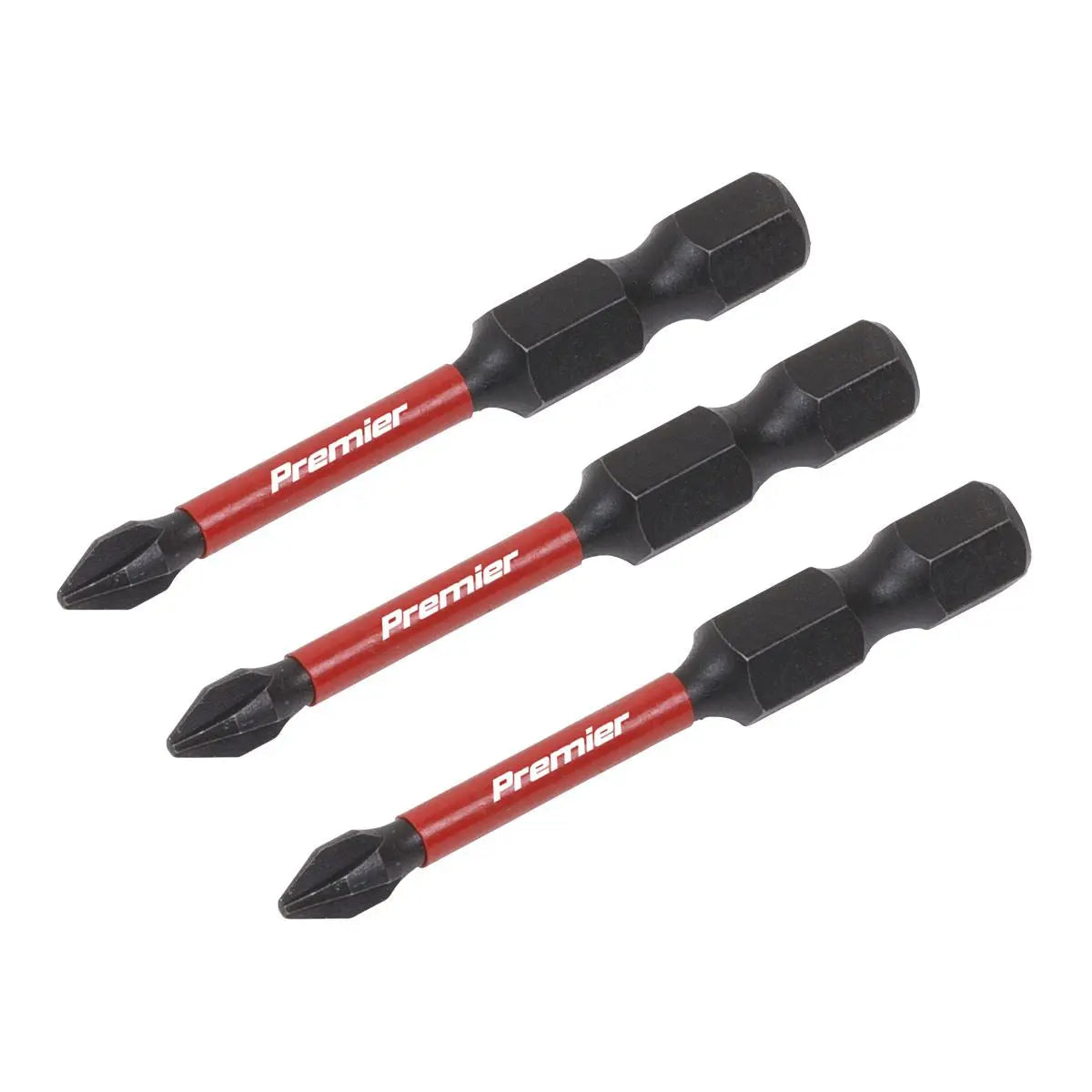 Sealey Premier Phillips #1 Impact Power Tool Bits 50mm - 3pc 