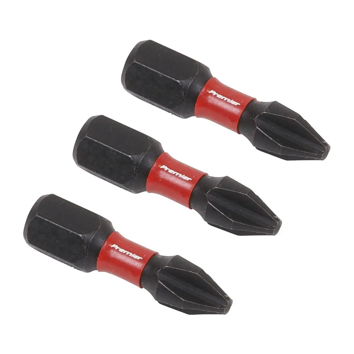 Sealey Premier Phillips #2 Impact Power Tool Bits 25mm - 3pc 