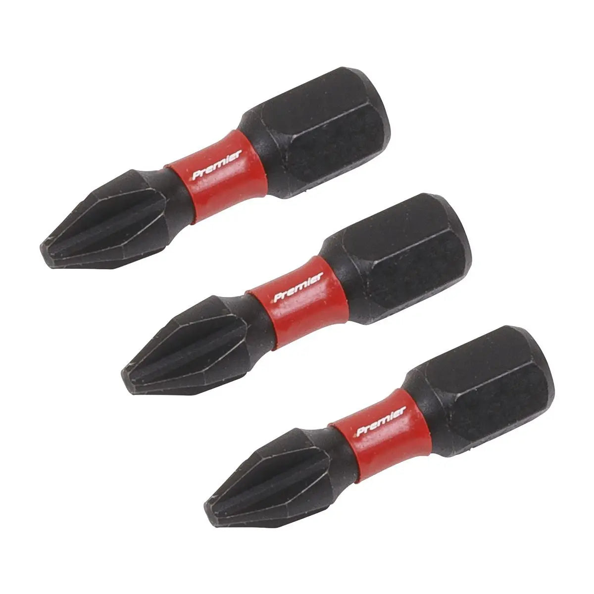 Sealey Premier Phillips #2 Impact Power Tool Bits 25mm - 3pc 