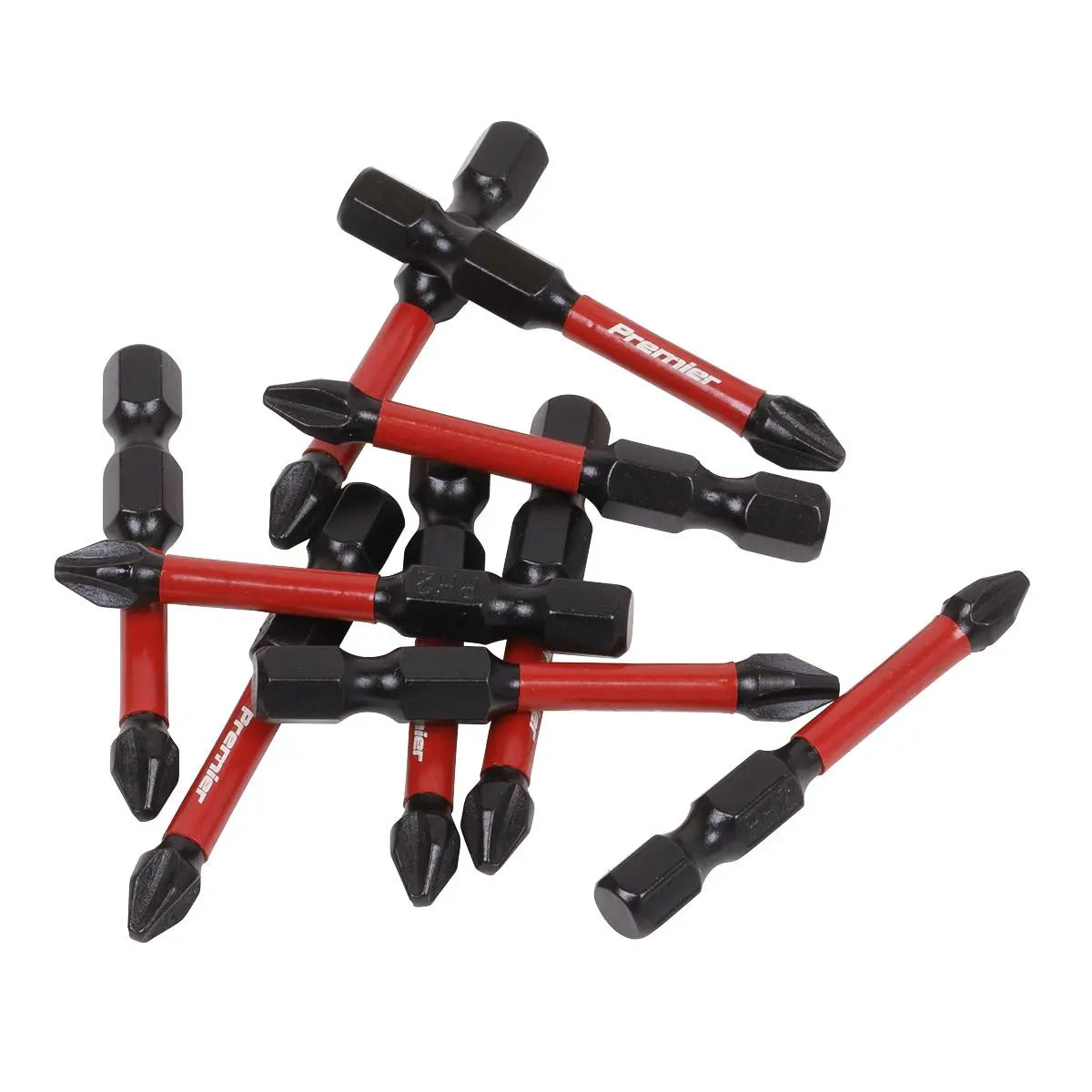 Sealey Premier Phillips #2 Impact Power Tool Bits 50mm - 10pc 